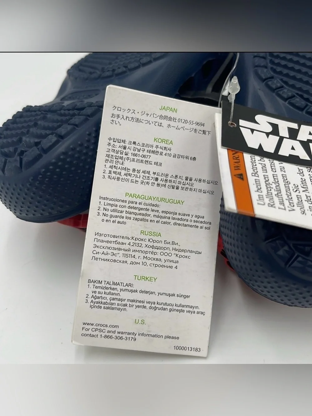 NWT Star Wars Kids Navy and Red Clog Sandals with Darth Vader Graphic Sz4